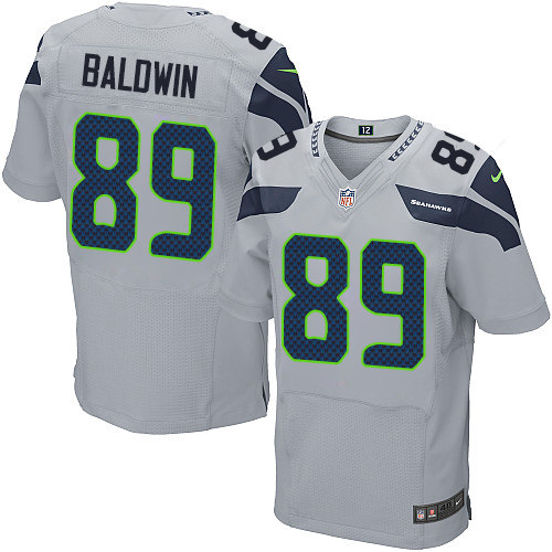 Men's Elite Doug Baldwin Nike Jersey Grey Alternate - #89 NFL Seattle Seahawks